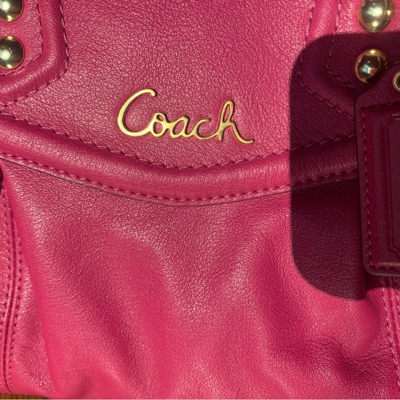 Coach Satchel Purse with removable shoulder strap. NWT 12x6x4-1/2 Magenta - Picture 13 of 14